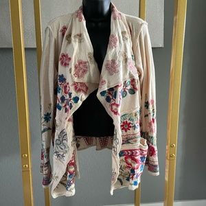 Johnny Was Floral Short Hoodie